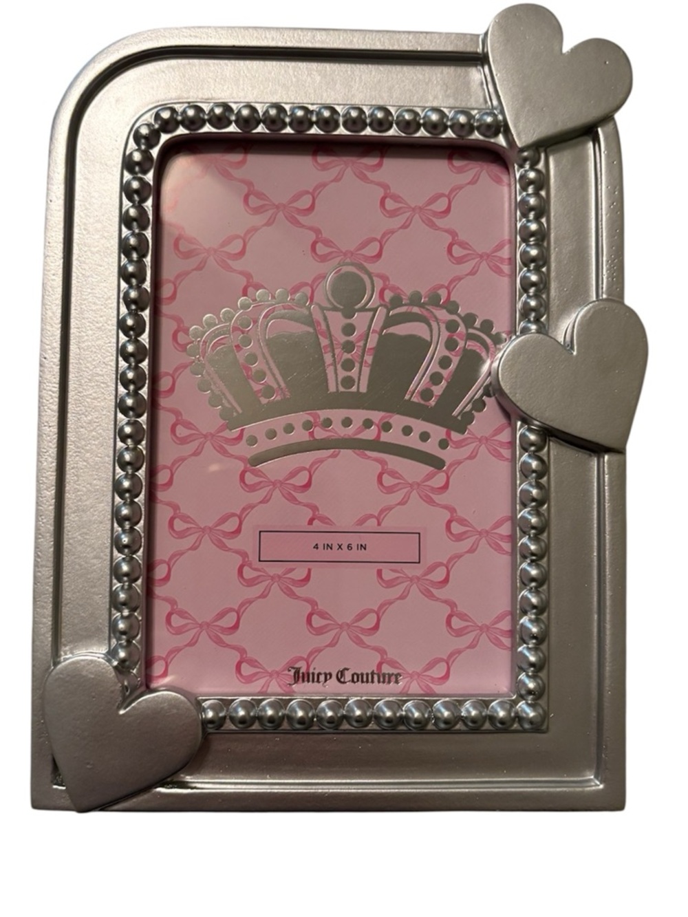 Juicy Couture silver resin picture frame NWOT